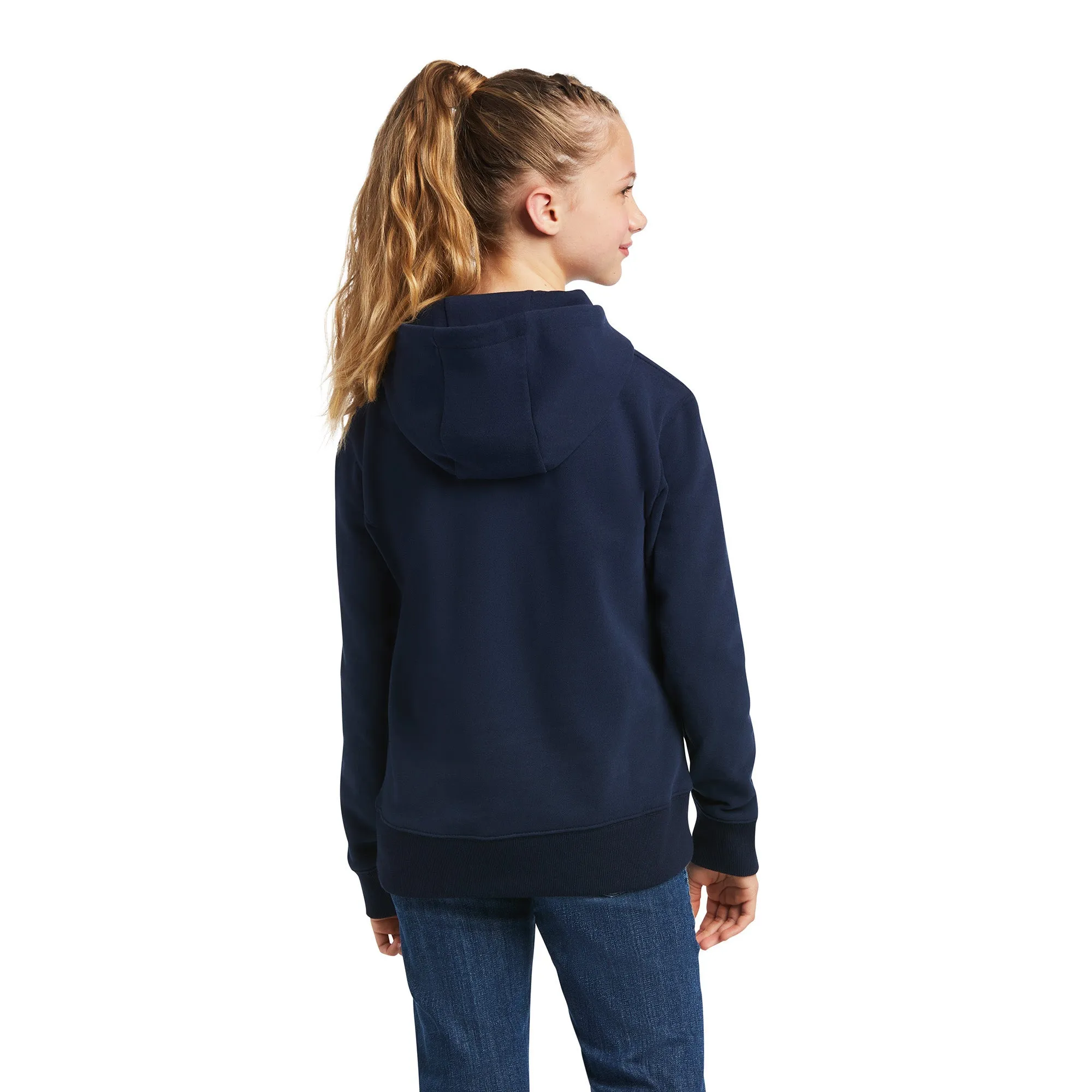 Ariat® Girl's R.E.A.L™ Serape Logo  Navy Eclipse Hoodie 10039510