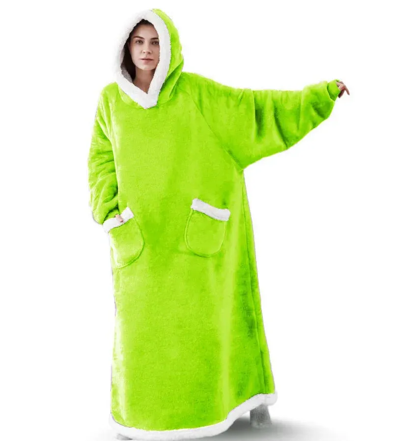 Christmas Hooded Blankets for Men and Women, Giant TV Blanket, Super Long Hoodie, Oversized Hoodies, Sweatshirt, Pullover,Winte