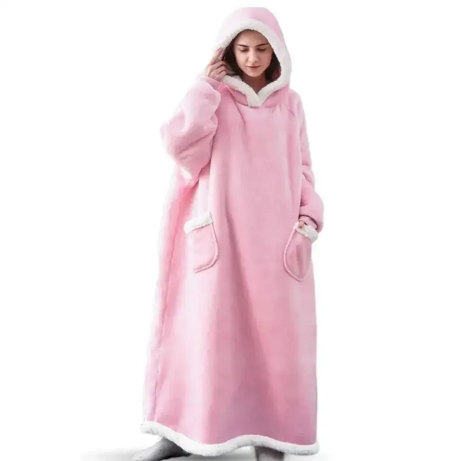 Christmas Hooded Blankets for Men and Women, Giant TV Blanket, Super Long Hoodie, Oversized Hoodies, Sweatshirt, Pullover,Winte