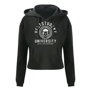 Gentstudent Cropped hoodie Zwart (Vrouwenmodel)