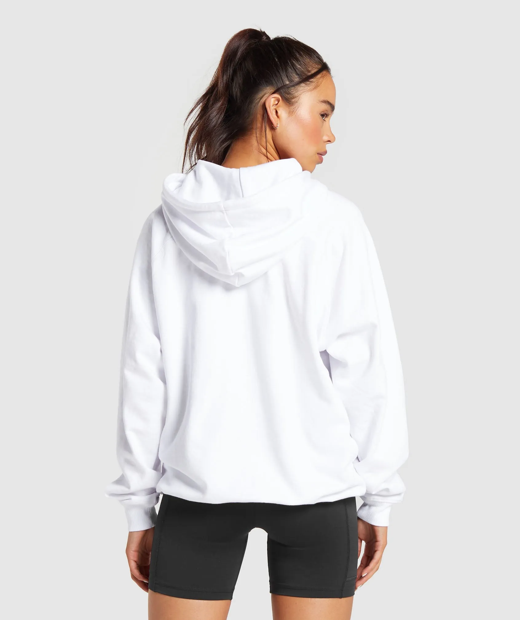 Gymshark Block Oversized Hoodie - White/Black