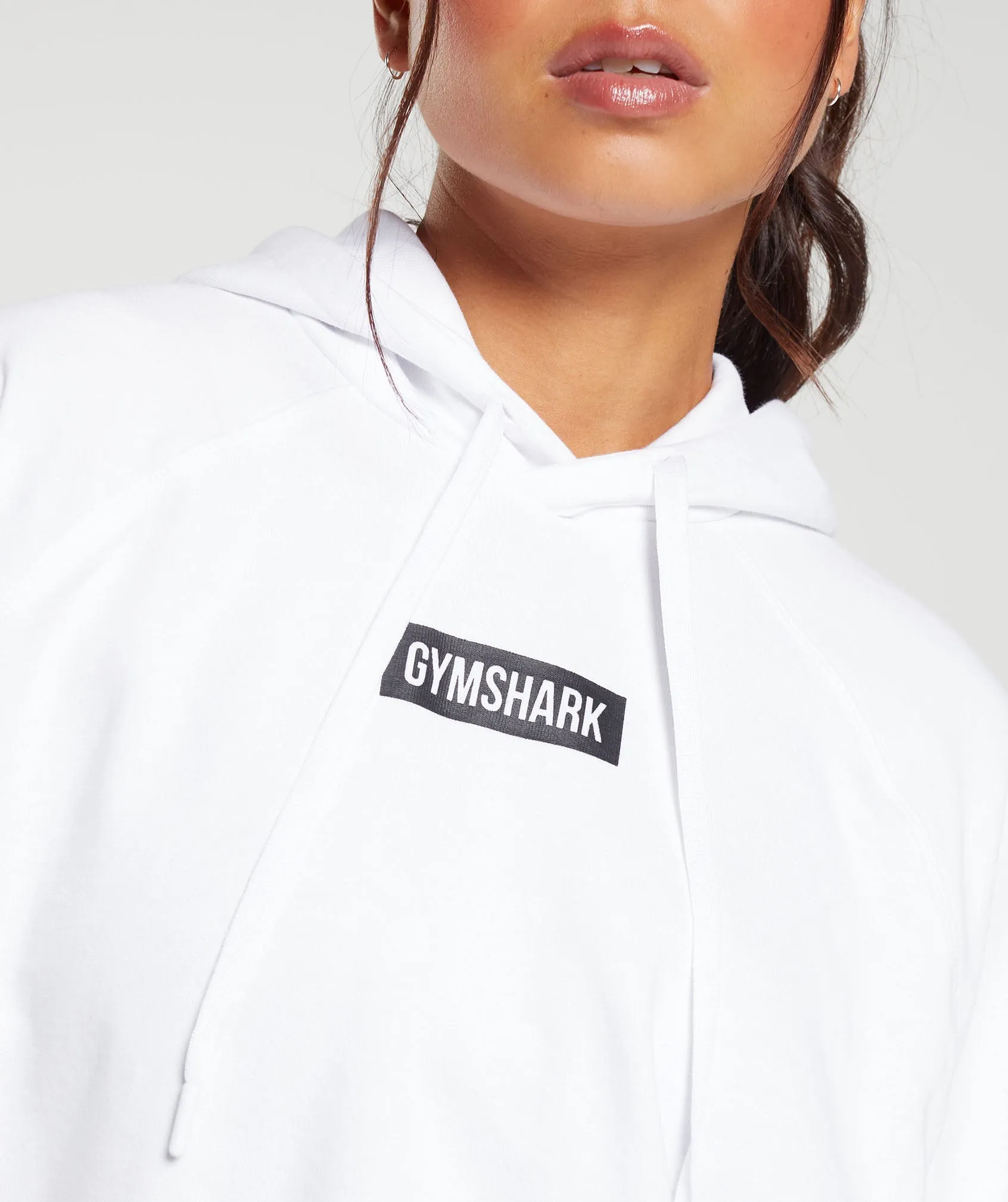 Gymshark Block Oversized Hoodie - White/Black