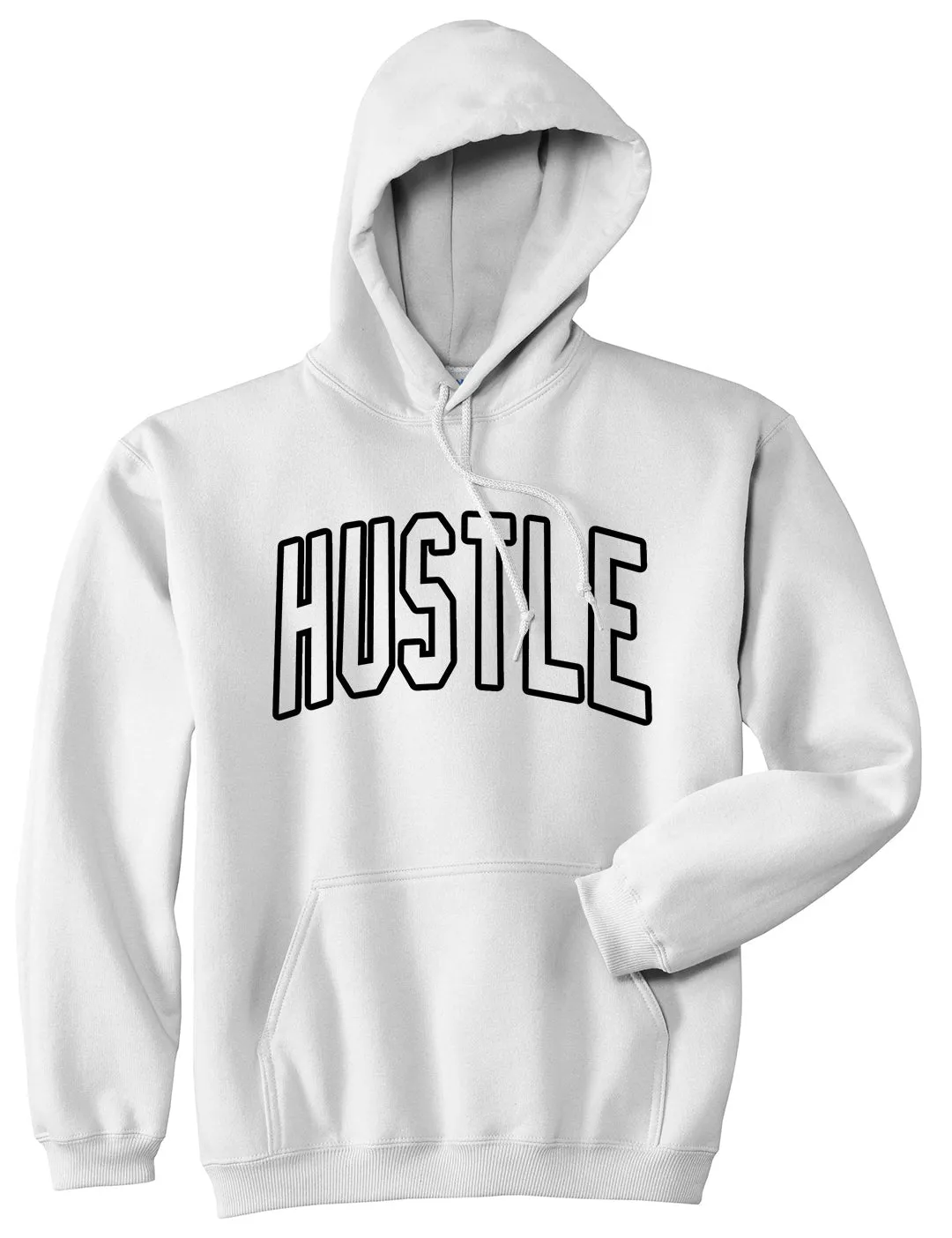 Hustle Outline Mens Pullover Hoodie