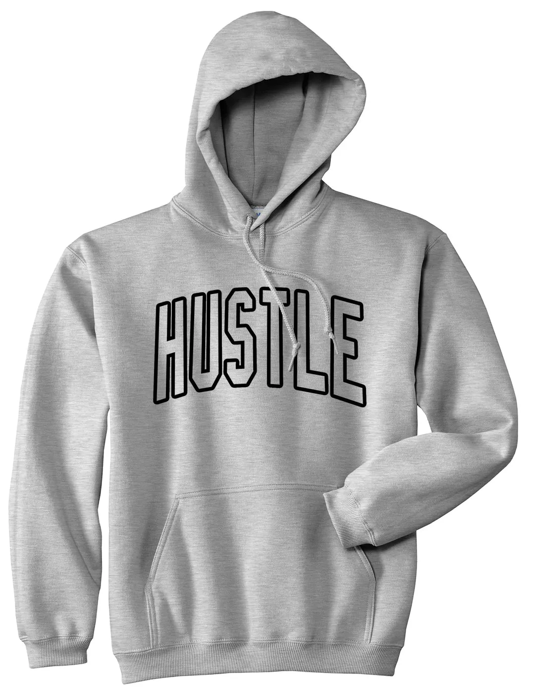 Hustle Outline Mens Pullover Hoodie