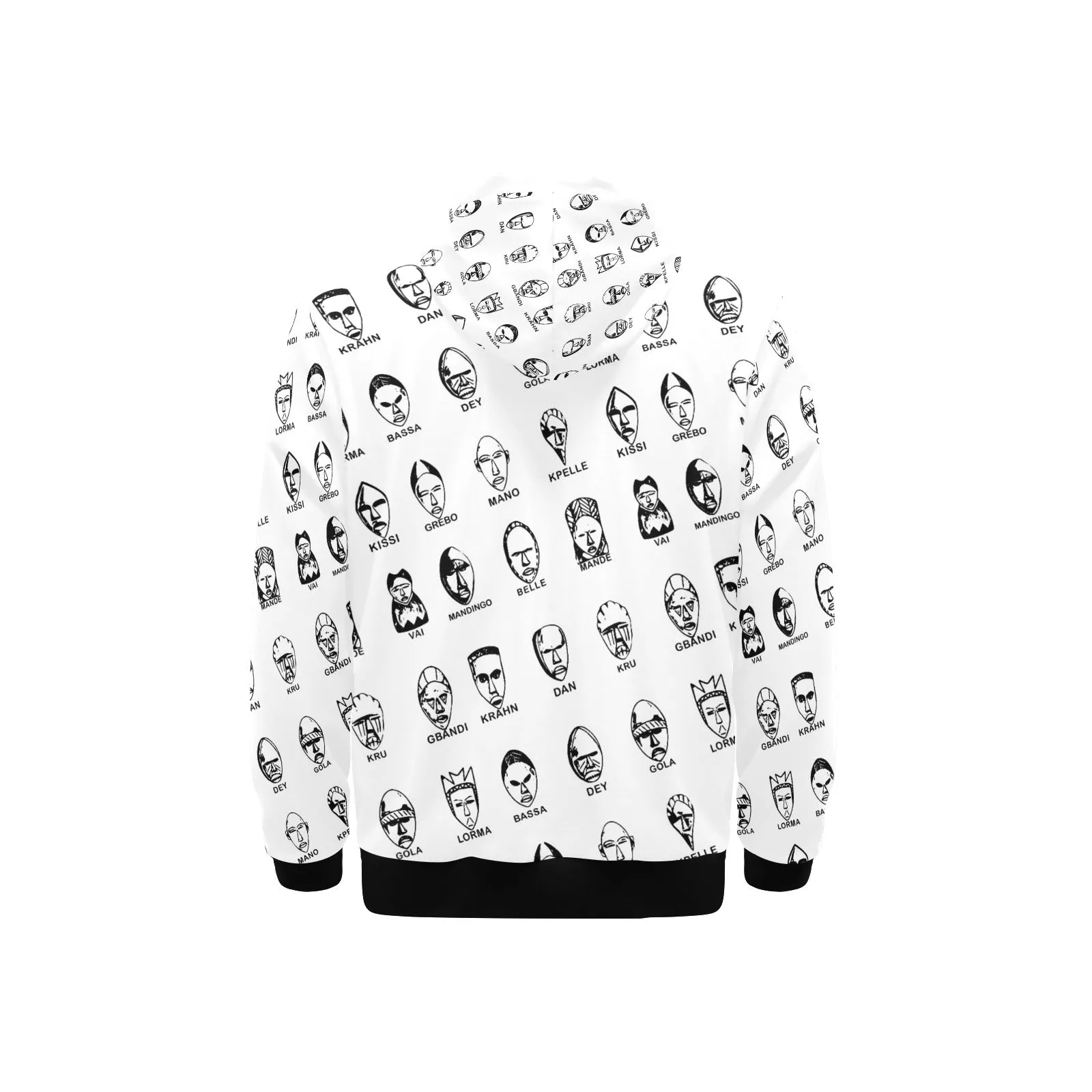 Liberia 16 Tribes High Neck Pullover Hoodie for Men