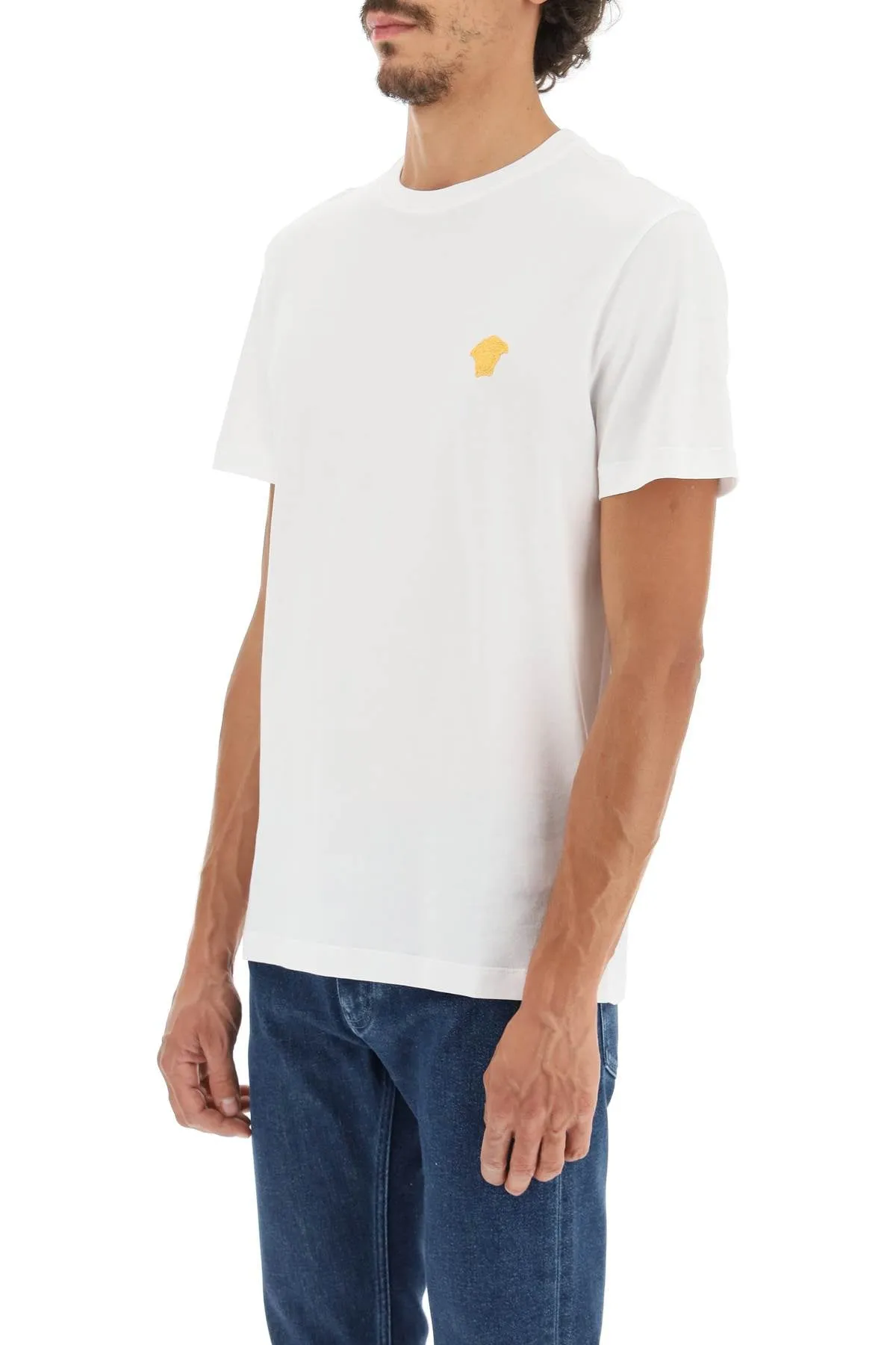 Medusa Embroidered Organic Cotton T-shirt