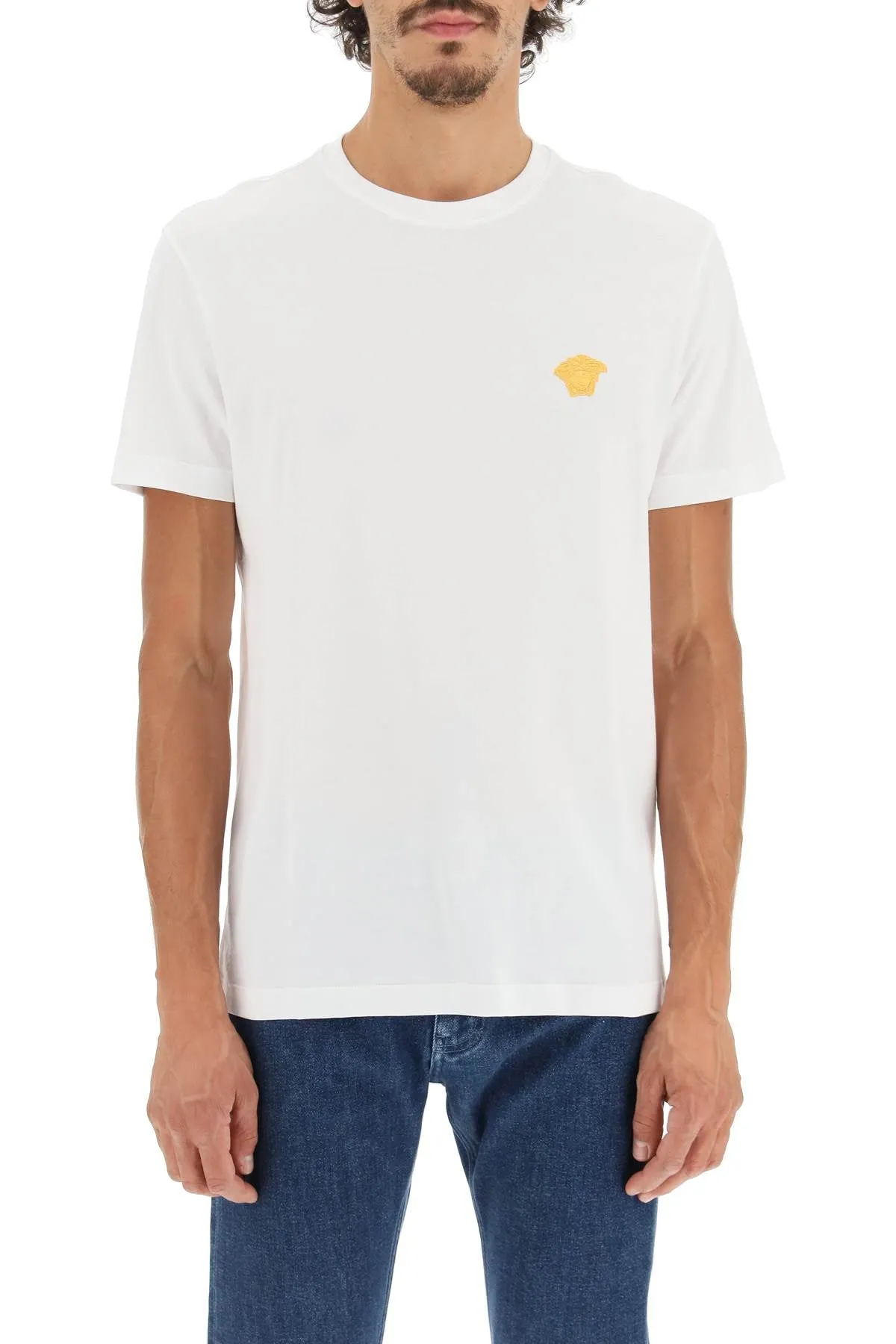 Medusa Embroidered Organic Cotton T-shirt