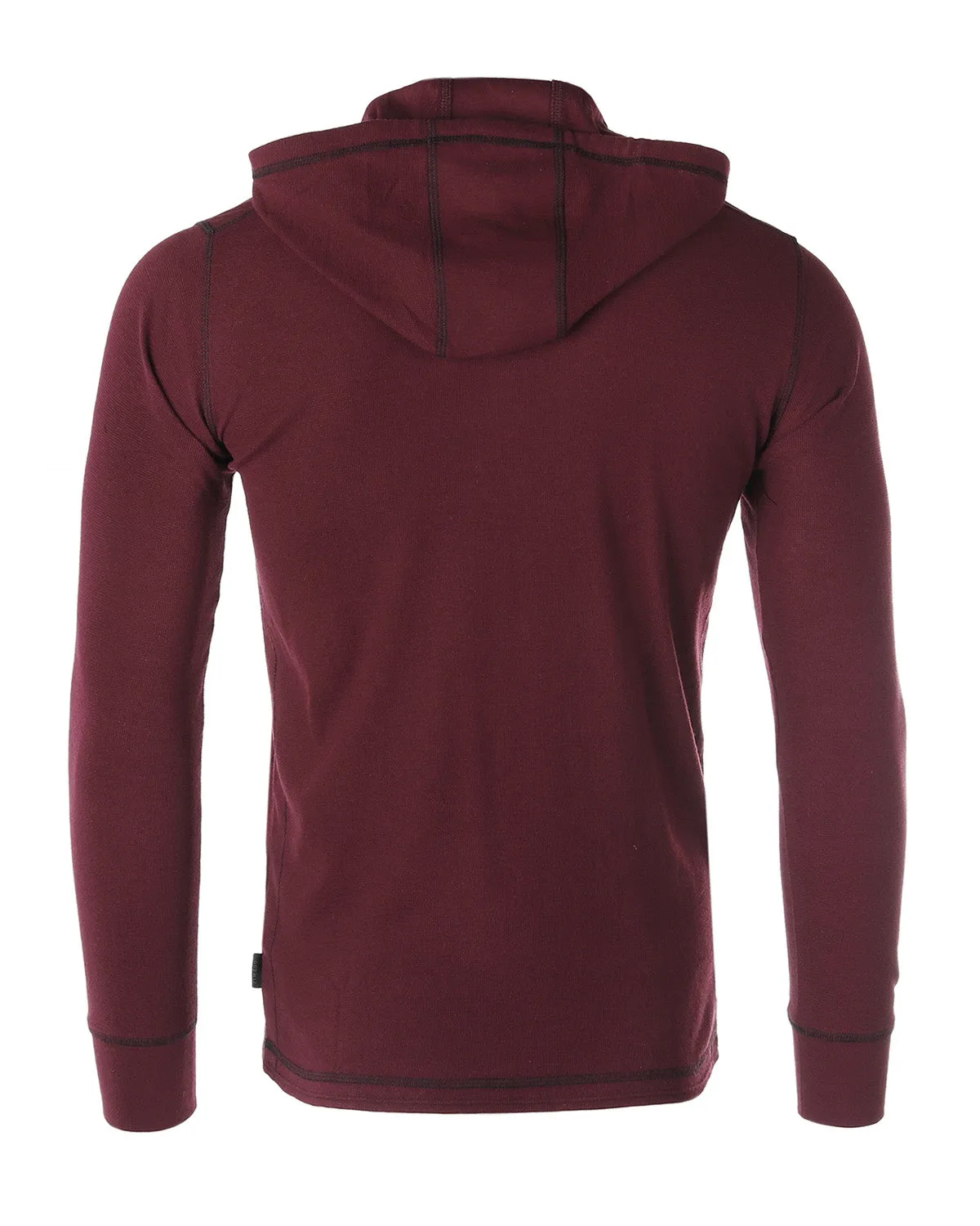 Mens Vintage Dyed Thermal Long Sleeve Lightweight Fashion Hooded Henley