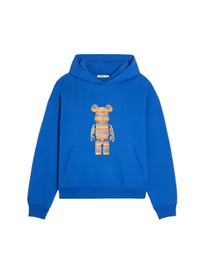 Pangaia x Haroshi BE@RBRICK™ Recycled Cotton Hoodie—cobalt blue