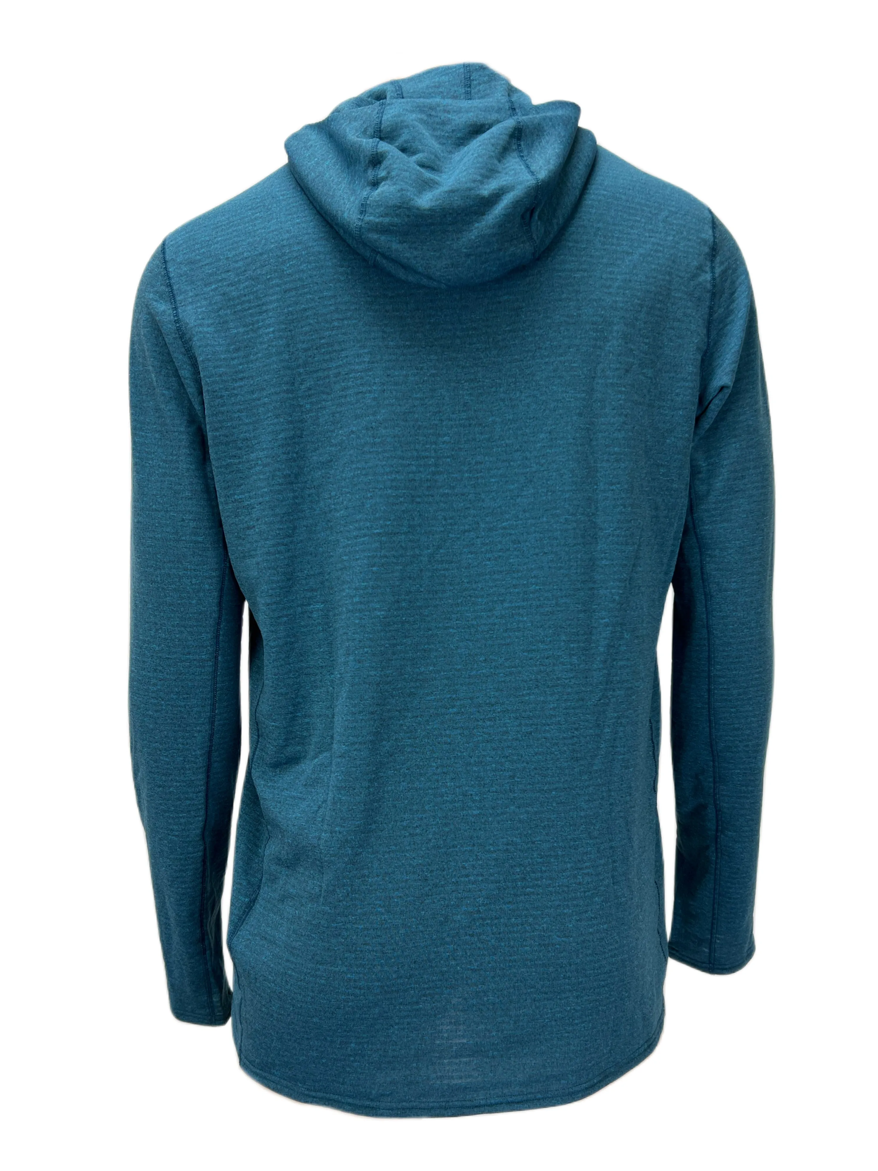 PATAGONIA Men's Smolder Blue Thermal long Sleeve Hoodie Sz L NWT