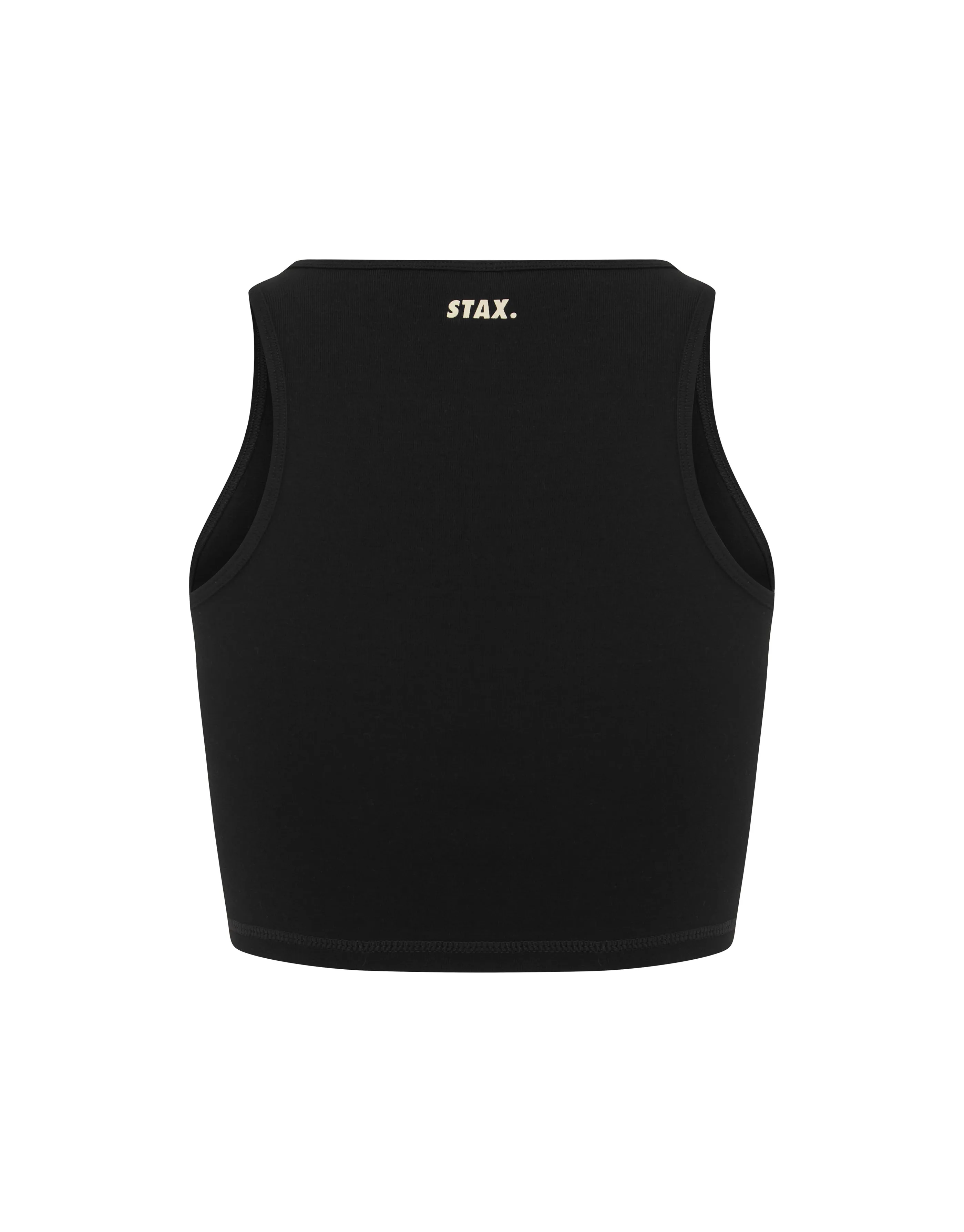 Run Club 2 Cotton Cropped Tank - Black