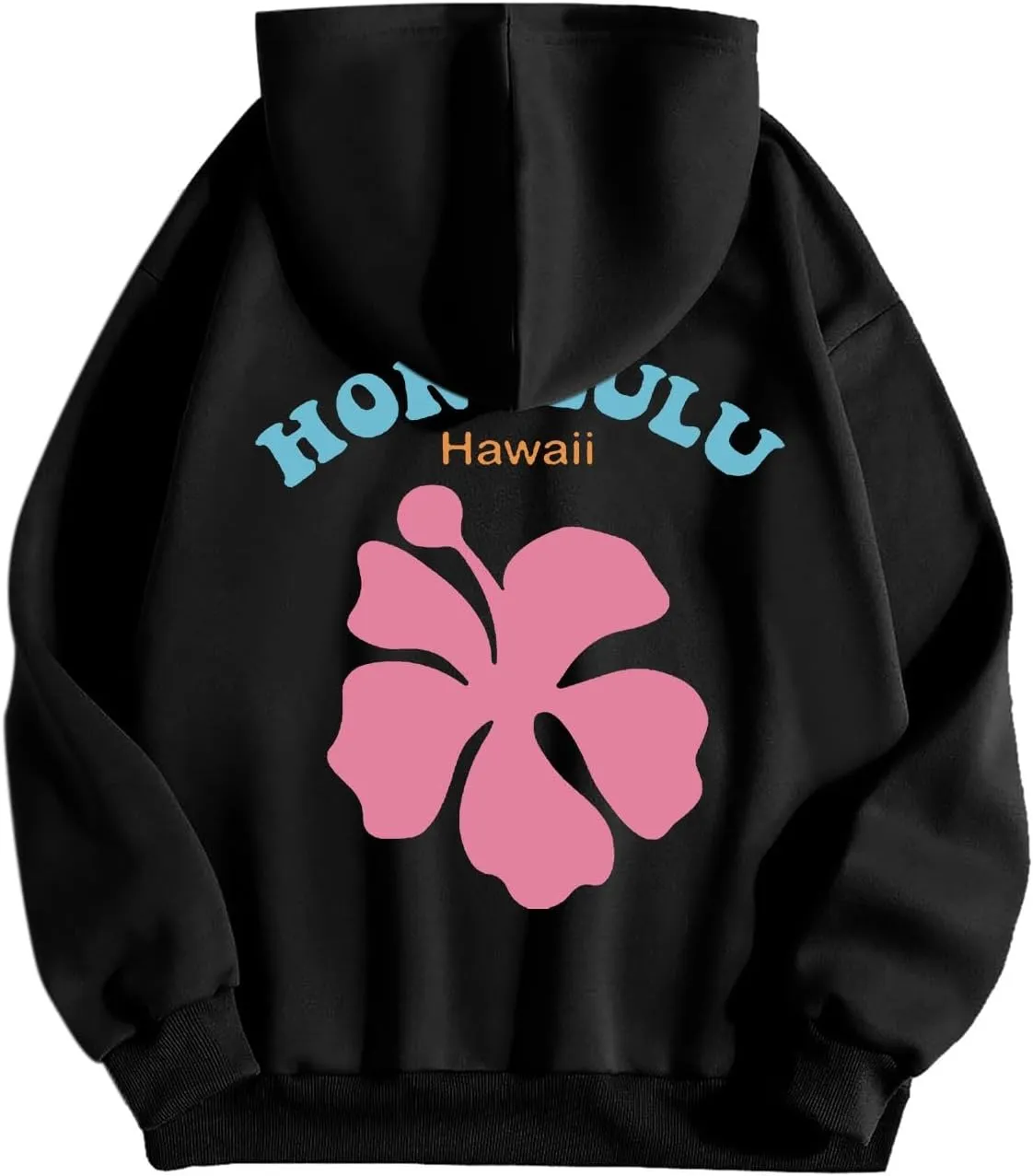 Sweatshirts For Teen Girls Long Sleeve Letter Print Casual Graphic Hoodies Drawstring Pullover Oversized Hoodies